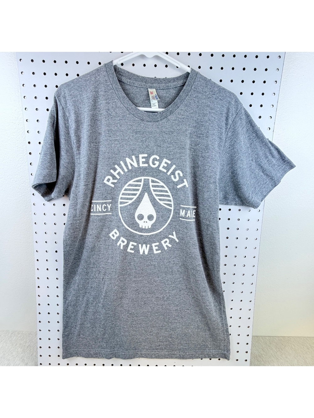 Rhinegeist Brewery Cincy Made Gray Tri-Blend T-Shirt M Cincinnati Ohio
